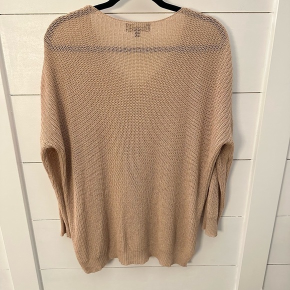 Lulus Woman Brown oversized knit sweater M acrylic bohemian shabby chic casual - Picture 3 of 14